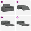 vidaXL Sofa Bed 60cm Ciemnoszary tkanina