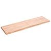 vidaXL Blat do stołu, jasnobrązowy, 140x40x(2-4)cm, lite drewno dębowe