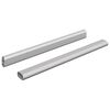 vidaXL Drążek do szafy 2 szt. Srebrny 316 x 15 x 29 mm Stop Aluminium