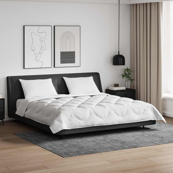 vidaXL Kołdra na każdą porę roku z poduszką 3 pcs Biały Mikrofibra