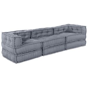 vidaXL Modularna jednostka sofy tkanina Szary 210 x 70 x 56 cm