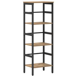 vidaXL P&oacute;łka na książki 3 poziomy 40 x 29,5 x 115 cm Dąb rzemieślniczy