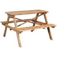 vidaXL Stół piknikowy, 115x115x81 cm, bambusowy