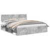 vidaXL Ramka ł&oacute;żka Betonowy 180 x 200 cm Lite drewno sosnowe