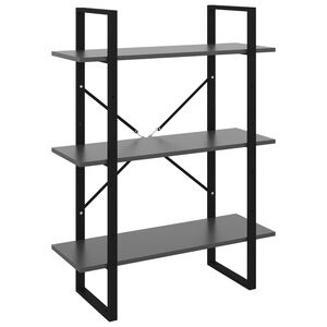 vidaXL Regał na książki, szary, 80x30x105 cm, materiał drewnopochodny