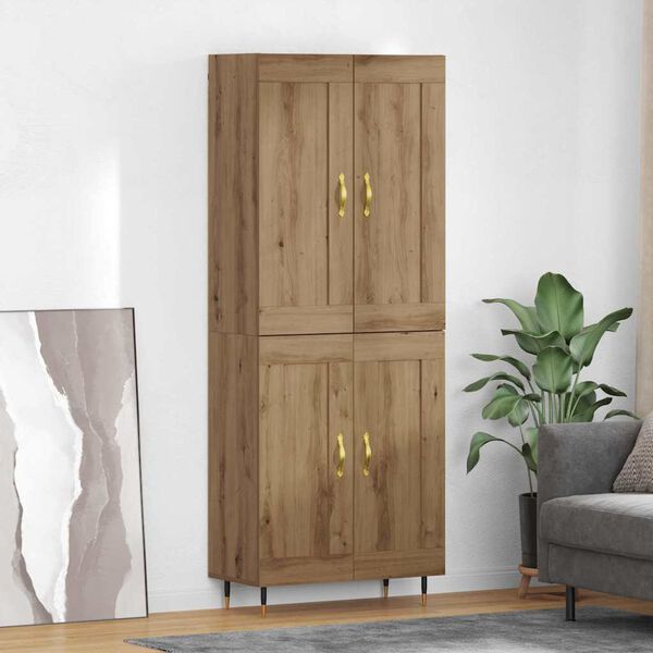 vidaXL Highboard Dąb rzemieślniczy 69,5 x 34 x 90 cm
