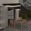 vidaXL Ręcznie zwijana markiza z zasłoną i LED, 5x3 m, antracytowa