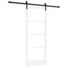 vidaXL Drzwi przesuwne ORKDAL Biały i czarny 83 x 202 cm