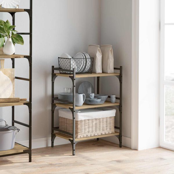 vidaXL W&oacute;zek Kuchenny Dąb rzemieślniczy 50 x 35 x 75.5 cm