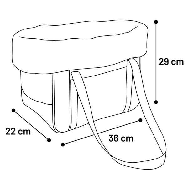 FLAMINGO Torba dla psa Armando, 36x22x29 cm, czarna