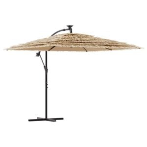 vidaXL Parasol ogrodowy na stalowym słupku, brązowy, 246x246x230 cm