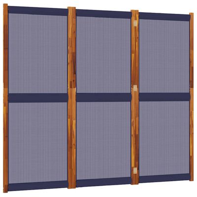 vidaXL Parawan 3-panelowy, ciemnoniebieski, 210x180 cm