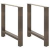 vidaXL Nogi do stołu jadalnego Naturalna stal 2 szt. 80x(72-73) cm Stal