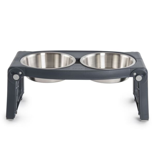 Dexas Stojak na miski dla zwierząt, szary