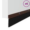 vidaXL Uszczelki z szczotką do drzwi na zatrzask 6 pcs Brązowy 100 cm