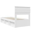 vidaXL Ramka ł&oacute;żka Z zagł&oacute;wkiem Biały 100 x 200 cm Lite drewno sosnowe