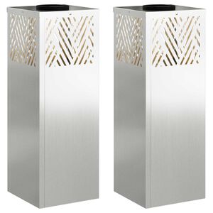 vidaXL Słoneczna LED lampa na ścieżkę 2 szt. Ciepła biel Galwanizowany