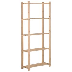 vidaXL Regał z 5 p&oacute;łkami, 80x28,5x170 cm, drewno sosnowe