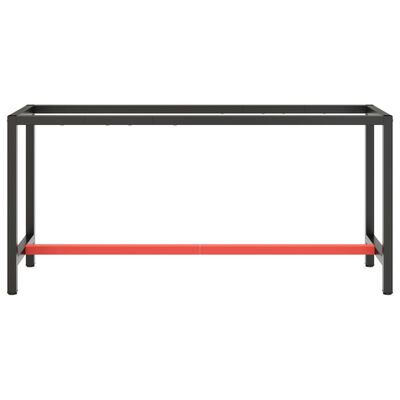 vidaXL Rama do stołu roboczego, czerwono-czarna, 170x50x79 cm, metal