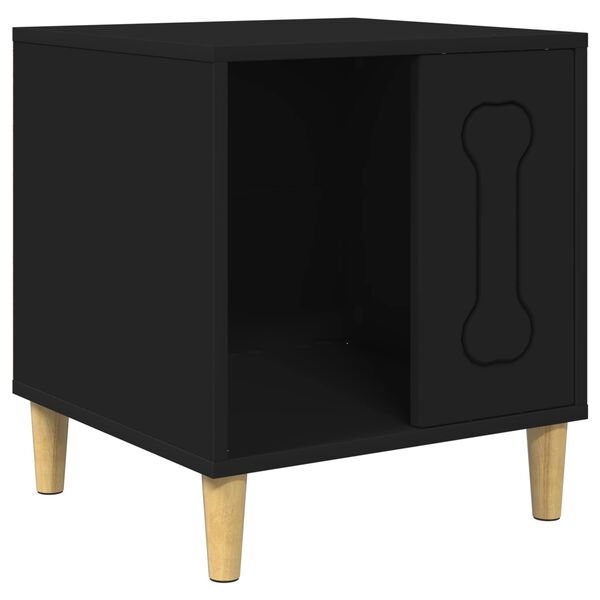vidaXL Domek dla Ps&oacute;w Czarny 44 x 42 x 49 cm Materiał drewnopochodny