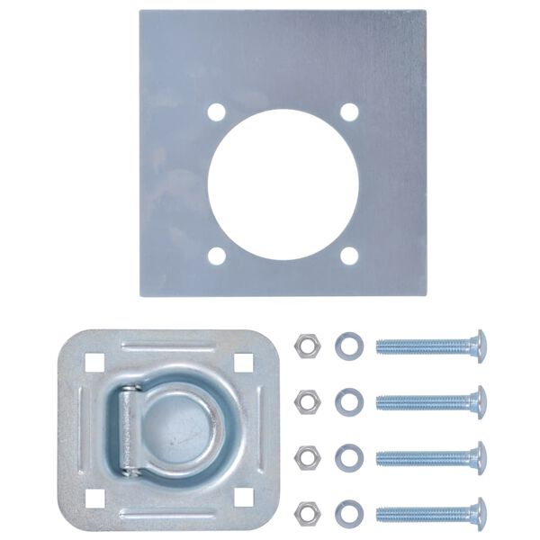 vidaXL Pierścienie mocujące ładunek, 6 szt, stal ocynkowana, 2000 kg