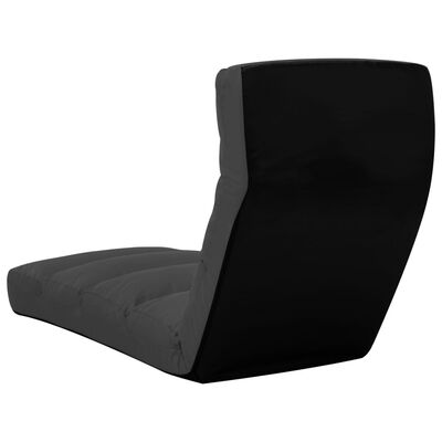 vidaXL Składane krzesło podłogowe, antracytowe, sztuczna skóra