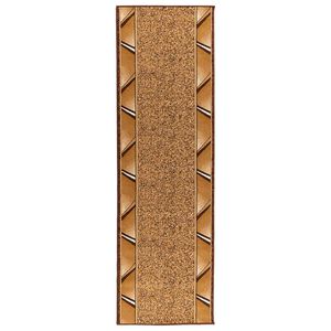 vidaXL Dywan Bieżnik FLORNES Tkany Ochra Zygzak 67 x 150 cm PP 7 mm