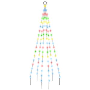 vidaXL Choinka do montażu na maszcie, 108 kolorowych diod LED, 180 cm