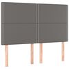 vidaXL Zagł&oacute;wek szary 144x5x118/128 cm sk&oacute;ra ekologiczna