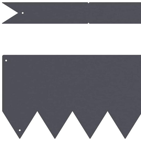 vidaXL Krawężnik do trawnika 30 pcs Antracyt 100 x 0.05 x 20 cm