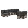 vidaXL Zestaw Sof na Ogr&oacute;d 9 pcs Szary polirattan