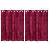 vidaXL Zasłony z weluru 2 pcs Czerwone wino 140 x 140 cm Aksamit