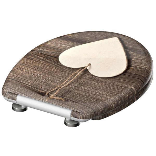 SCH&Uuml;TTE Deska sedesowa wolnoopadająca WOOD HEART, duroplast, nadruk