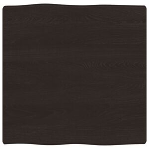 vidaXL Blat, ciemnobrązowy 60x60x(2-4) cm drewno z naturalną krawędzią