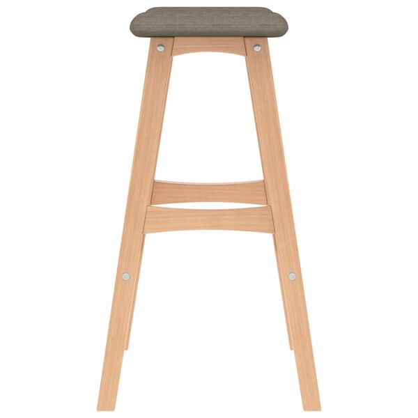 vidaXL Stołki barowe, 2 szt., kolor taupe, tapicerowane tkaniną