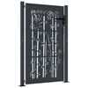 vidaXL Furtka ogrodowa, antracytowa, 100x125 cm, stal, motyw bambusa