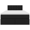 vidaXL Ł&oacute;żko z miejscem na przechowywanie i materacem Czarny