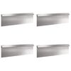 vidaXL Ogrodzenie ślimakowe 4 szt. 100 x 3,5 x 25 cm Stal nierdzewna