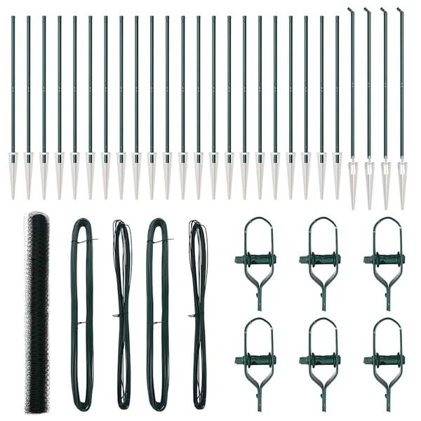 vidaXL Słupek ogrodzeniowy. Zielony 50 x 1,6 m (siatka 36 mm)