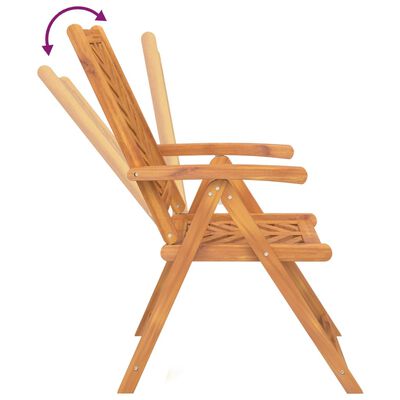vidaXL Rozkładane krzesła ogrodowe, 2 szt., lite drewno akacjowe