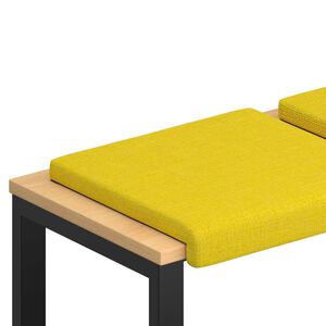 vidaXL Poduszka na ławkę 4 szt. tkanina Jasnoż&oacute;łty Głębokość 35 cm