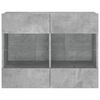 vidaXL Ścienna szafka TV z LED, szarość betonu, 78,5x30x60,5 cm
