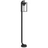 vidaXL Lampa ogrodowa stojąca, czarna, 100 cm, stal nierdzewna