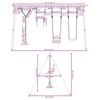vidaXL Huśtawka ogrodowa z huśtawkami, trapezem i linką do wspinania