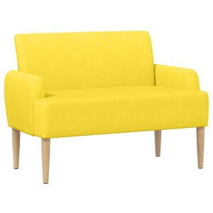 vidaXL Sofa dwuosobowa z guzikowym pikowaniem Jasnoż&oacute;łty