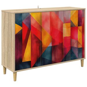 vidaXL Bufet HEESCH Sonoma 102 x 33 x 75 cm Drewno inżynieryjne