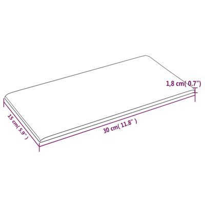 vidaXL Panele ścienne, 12 szt., kremowe, 30x15 cm, tkanina, 0,54 m²
