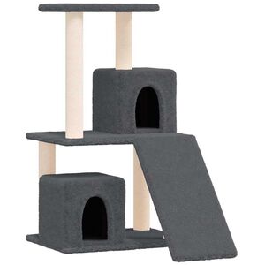 vidaXL Drapak dla kota z sizalowymi słupkami, ciemnoszary, 82 cm