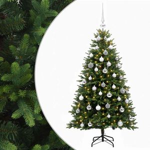 vidaXL Sztuczna choinka z bombkami 120 cm 150 LED Ciepła biel