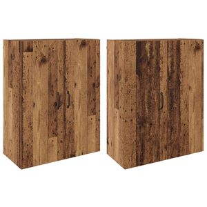 vidaXL Szafka ścienna 2 szt. Stare drewno 69,5 x 34 x 90 cm